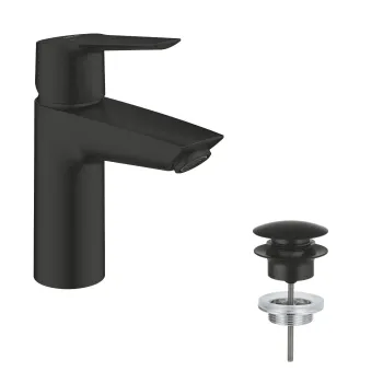 Vannas istabas izlietnes maisītājs Grohe QuickFix Start, ar Push-Open izplūdi, matēts melns, 235502432 NEW