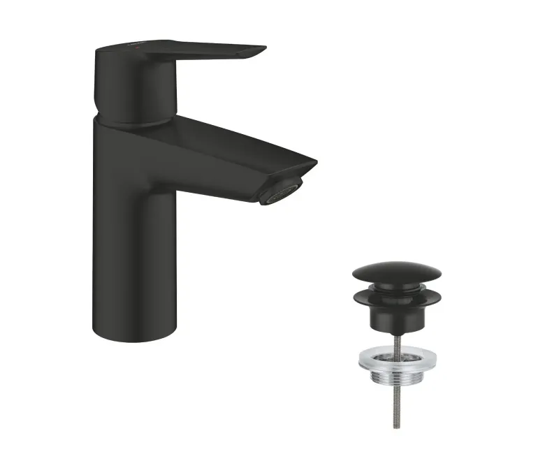 Vannas istabas izlietnes maisītājs Grohe QuickFix Start, ar Push-Open izplūdi, matēts melns, 235502432 NEW