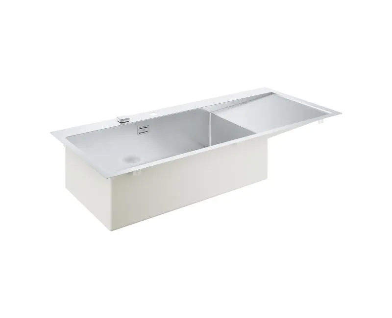 Virtuvinė kriauklė Grohe K1000, su vožtuvu, matinė nerūdijančio plieno, 52 cm, 31581SD1 NEW