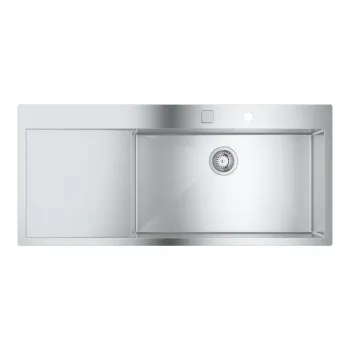 Кухонная мойка Grohe K1000, с клапаном, матовая нержавеющая сталь, 52 см, 31582SD1
