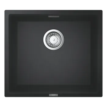 Кухонная мойка Grohe K700, с выпуском 46x41 см, гранит черный, 31653AP0