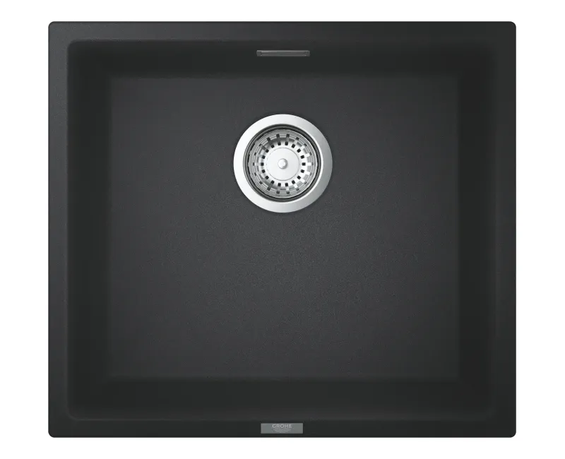 Virtuvės kriauklė Grohe K700, su išleidimu 46x41 cm, granito juoda, 31653AP0 NEW