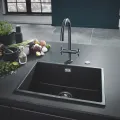 Virtuvės kriauklė Grohe K700, su išleidimu 46x41 cm, granito juoda, 31653AP0 NEW