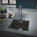 Virtuvės kriauklė Grohe K700, su išleidimu 46x41 cm, granito juoda, 31653AP0 NEW