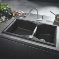 Кухонная мойка Grohe K700, с отводом, 90x50 см, гранит черный, 31658AP0