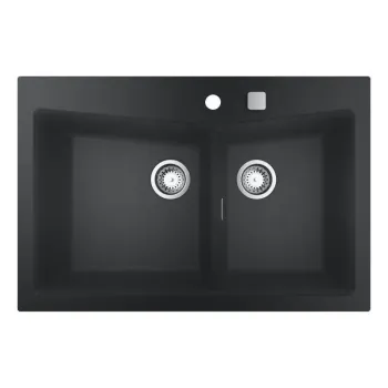 Кухонная мойка Grohe K700, с клапаном, 84x56, гранит черный, 31657AP0