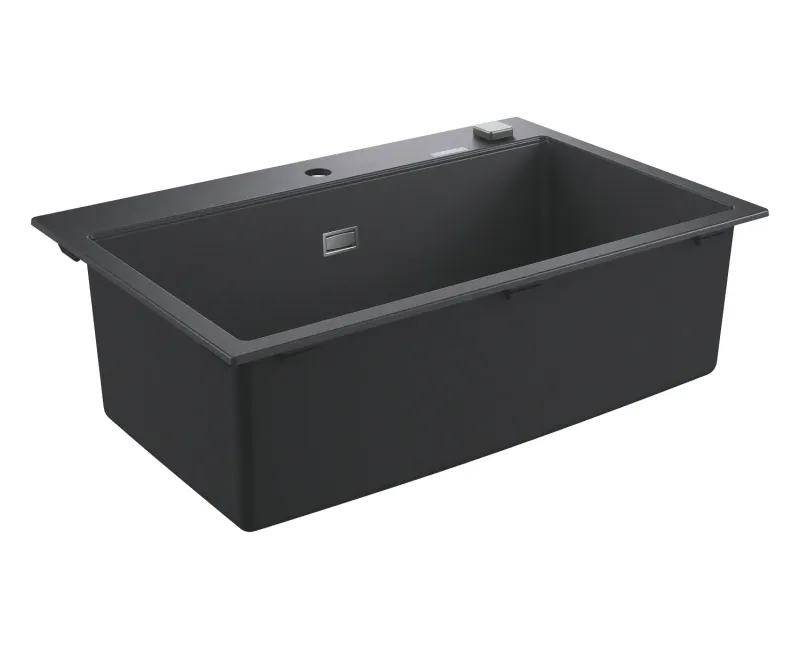 Virtuves izlietne Grohe K700, ar vārstu, granīta melnā, 78x51 cm, 31652AP0 NEW