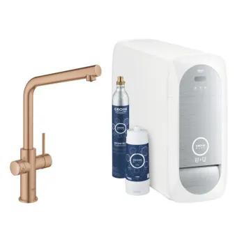 Virtuves izlietnes maisītājs Grohe Blue Home, ar dzesētāju un filtrēšanas funkciju, matēta Warm Sunset, 31454DL1 NEW