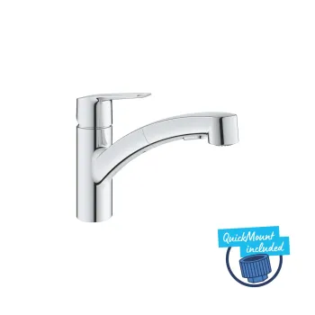 Virtuves izlietnes maisītājs Grohe QuickFix Start, izvelkams uzgalis, hroms, 1012400000 NEW