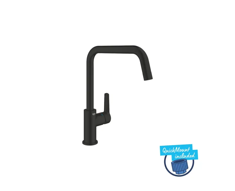 Virtuvinis kriauklės maišytuvas Grohe QuickFix Start, matinė juoda, 1012422430 NEW