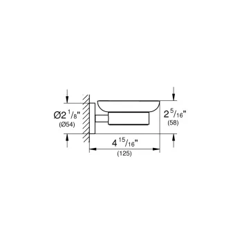 Ziepju trauks Grohe Essentials, Ziepju trauks ar turētāju, supersteel, 40444DC1 NEW