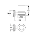Держатель для зубных щеток Grohe QuickFix Start Cube, стекло/суперсталь, 41097DC0