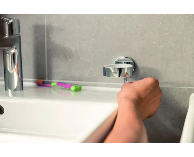 Держатель для зубных щеток Grohe QuickFix Start Cube, стекло/суперсталь, 41097DC0