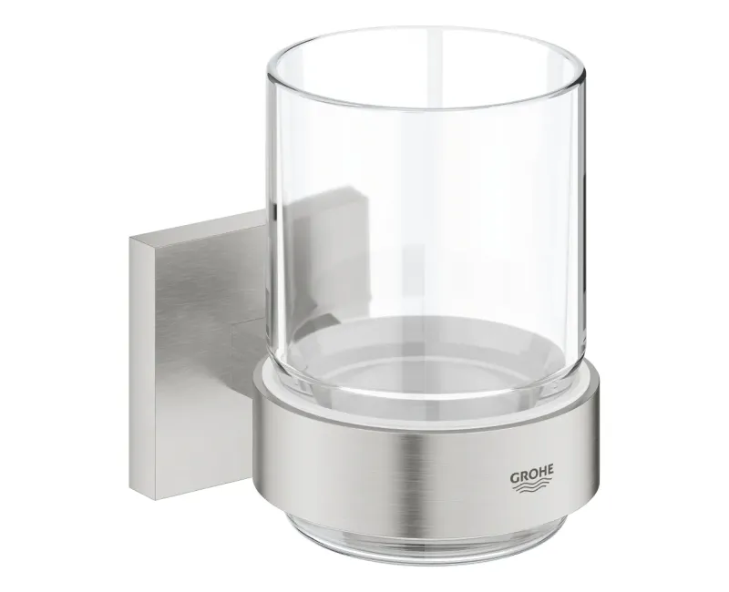 Держатель для зубных щеток Grohe QuickFix Start Cube, стекло/суперсталь, 41097DC0