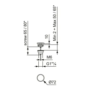 Izlietnes izplūde Ideal Standard Ipalyss, matēta balta, E2114V1