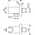 Dušo galvos laikiklis Ideal Standard Idealrain Atelier, chromas, BC771AA