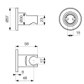 Держатель для душа Ideal Standard ALU+, матовый черный, BC806XG