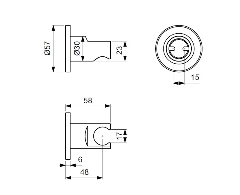 Держатель для душа Ideal Standard ALU+, матовый черный, BC806XG