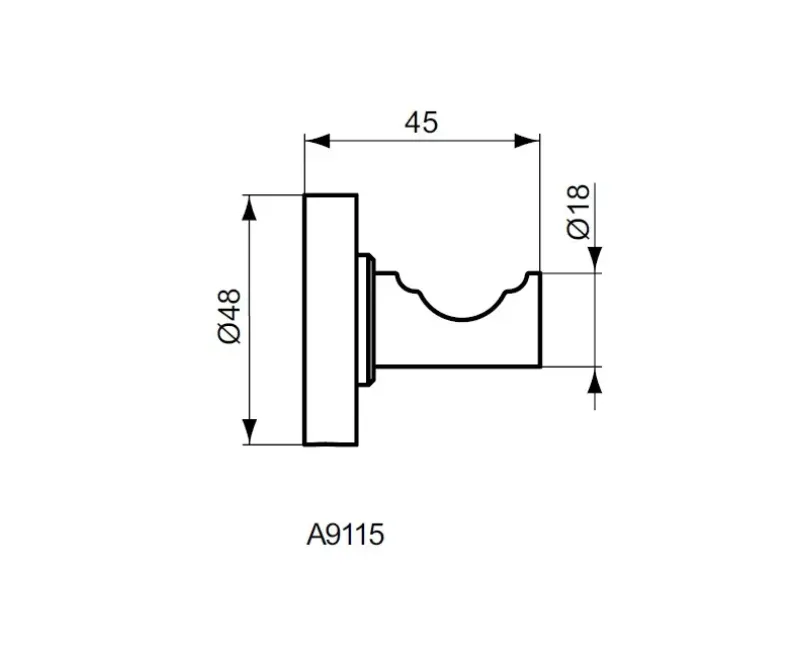 Крючок для полотенец Ideal Standard IOM, матовый черный, A9115XG