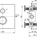 Термостатический смеситель Ideal Standard CeraTherm, на 2 устройства, черный, A7523XG