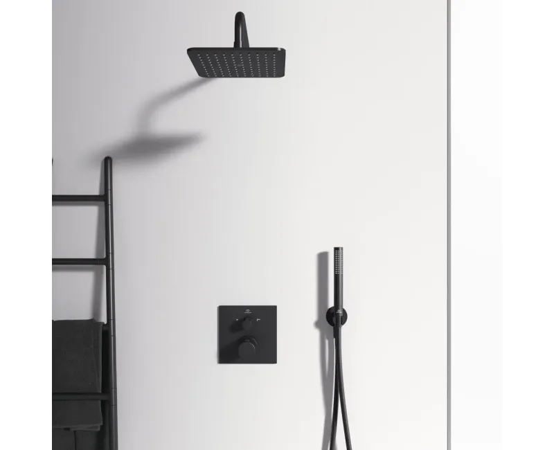 Термостатический смеситель Ideal Standard CeraTherm, на 2 устройства, черный, A7523XG