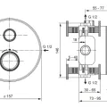 Смеситель для душа Ideal Standard CeraTherm Navigo, с термостатом, Silver Storm, A7295GN