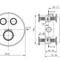 Смеситель для душа Ideal Standard CeraTherm Navigo, с термостатом, матовое золото, A7296A2