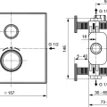 Смеситель для душа Ideal Standard CeraTherm Navigo, с термостатом, Silver Storm, A7301GN