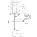Ideal Standard BC832AA vonios kriauklės maišytuvas su vožtuvu, chromas