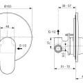 Смеситель для душа Ideal Standard Cerafine O, с встроенной частью, розовый, A7192RO