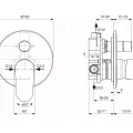 Смеситель для душа Ideal Standard Cerafine O, с встраиваемым телом, розовый, A7193RO