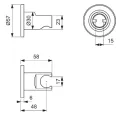 Dušo laikiklis Ideal Standard ALU+, sidabrinis, BC806SI