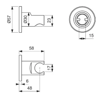 Dušas turētājs Ideal Standard ALU+, sudraba, BC806SI