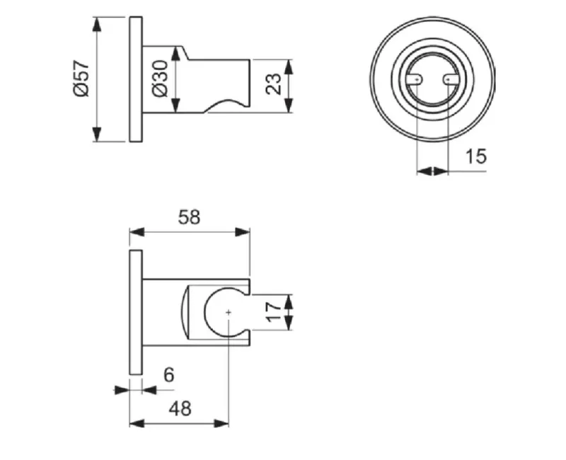 Dušo laikiklis Ideal Standard ALU+, sidabrinis, BC806SI