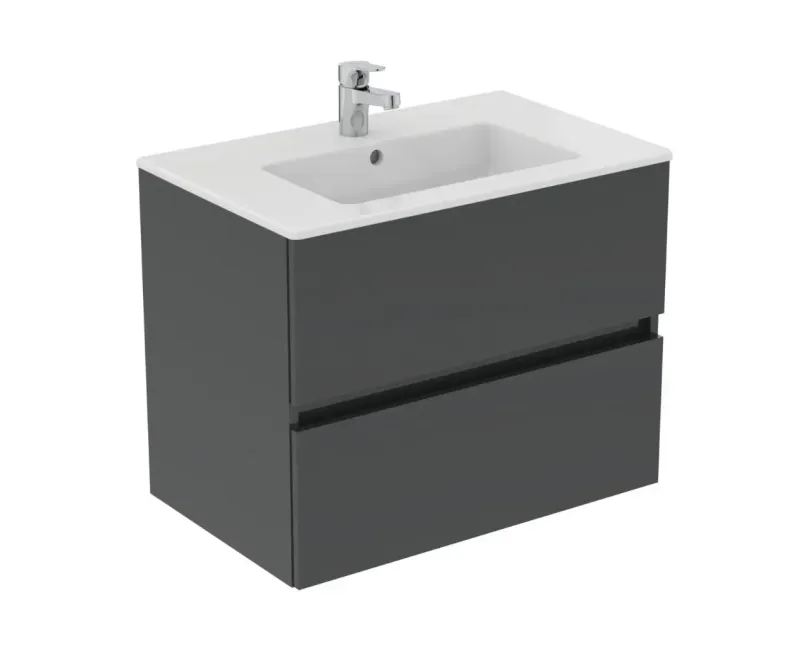 Шкаф для раковины Ideal Standard Eurovit+, 70x55x44 см, 2 ящика, темно-серый, R0261TI