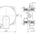Смеситель для душа Ideal Standard La Dolce Vita, встраиваемый, Magnetic Grey, A7636A5