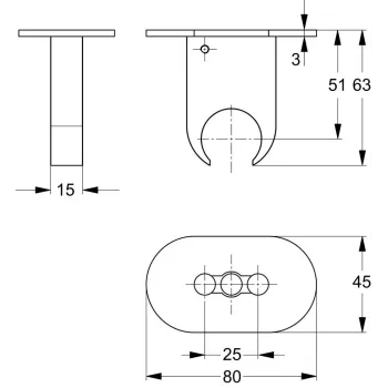 Dušo laikiklis Ideal Standard Idealrain Pro, chromas, B9846AA