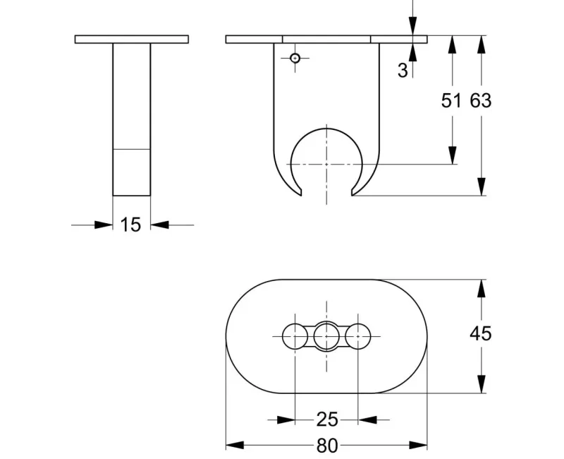 Dušas turētājs Ideal Standard Idealrain Pro, hroms, B9846AA