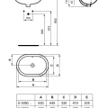 Раковина Ideal Standard Connect, 55x38 см, с переливом, белая, E504801