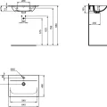 Izlietne skapītim Ideal Standard Connect Air, ar atveri, balta, E0289MA