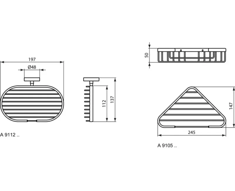 Мыльница Ideal Standard IOM, проволочная, хром, A9105AA