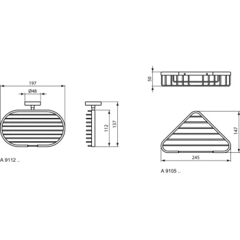 Мыльница Ideal Standard IOM, металл, хром, A9112AA