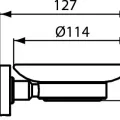 Ziepju trauks Ideal Standard IOM, ar turētāju, caurspīdīgs stikls/hroms, A9123AA