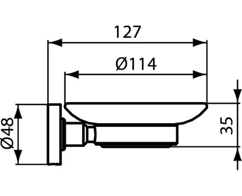 Ziepju trauks Ideal Standard IOM, ar turētāju, caurspīdīgs stikls/hroms, A9123AA