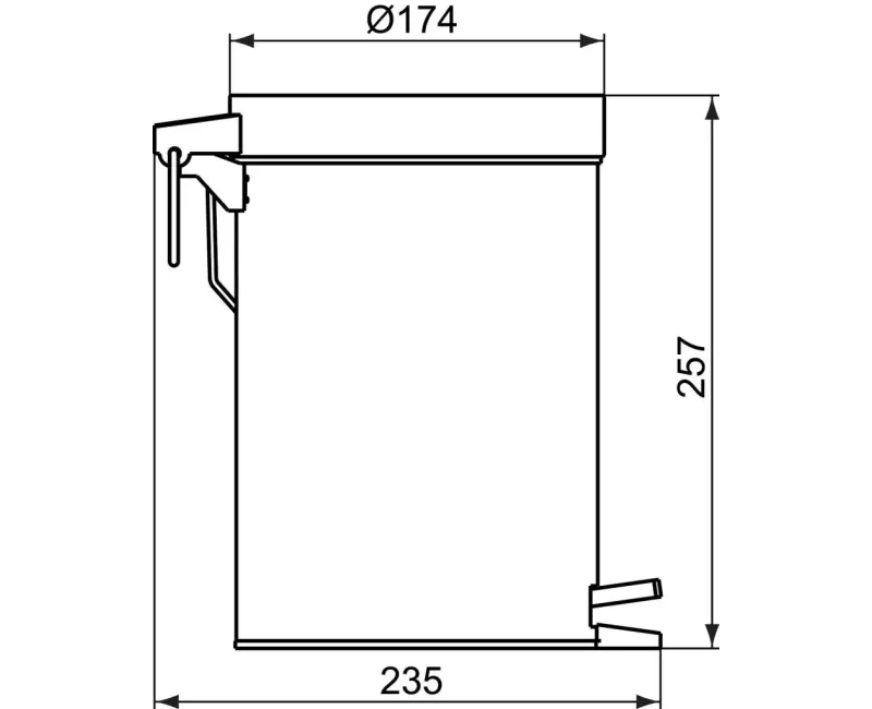 Atkritumu tvertne Ideal Standard IOM, 3 l, nerūsējošais tērauds, A9104MY