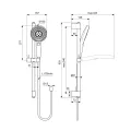 Набор для душа Ideal Standard Idealrain Solos, 3 режима, EcoFlow, хром, A7897AA