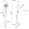 Комплект для душа Ideal Standard IdealRain Evo, 3 режима, хром, BE420AA