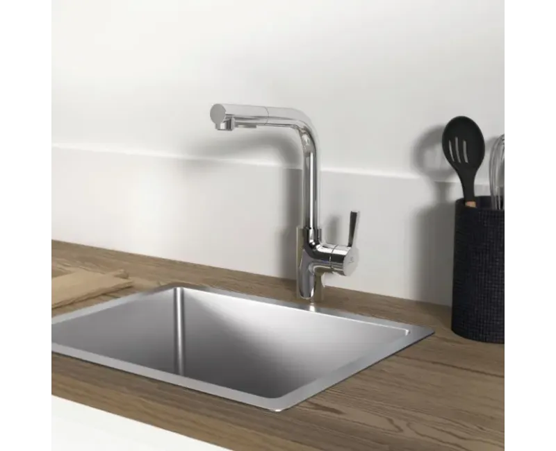 Смеситель для кухни Ideal Standard Ceralife, с выдвижным изливом, хром, BE244AA