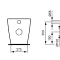 Piekaramais pods Ideal Standard Connect, ar dziļu skalošanu, uz grīdas, bez vāka balts, E823101