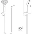 Набор для душа Ideal Standard IdealRain Evo, с 3 режимами, хром, B2405AA